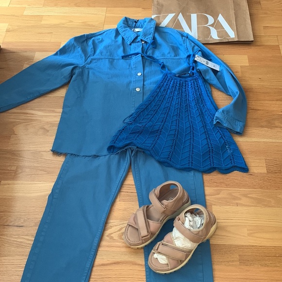 NWT ZARA Crochet💙Openwork knit top💙 - Picture 15 of 16